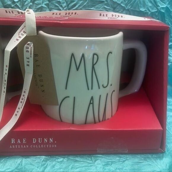 RAE DUNN MR. MRS CLAUS MUGS - Picture 3 of 5